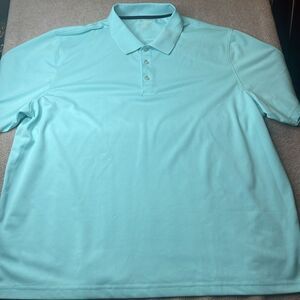 Men's Amazon Essentials polo shirt  XXL  Baby‎ Blue short sleeve collar NWOT #22
